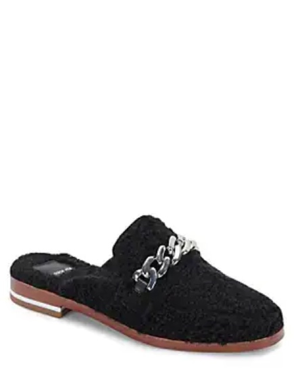 Dolce Vita Women's Pela Slip On Faux Shearling Mules-Shoes in Black.